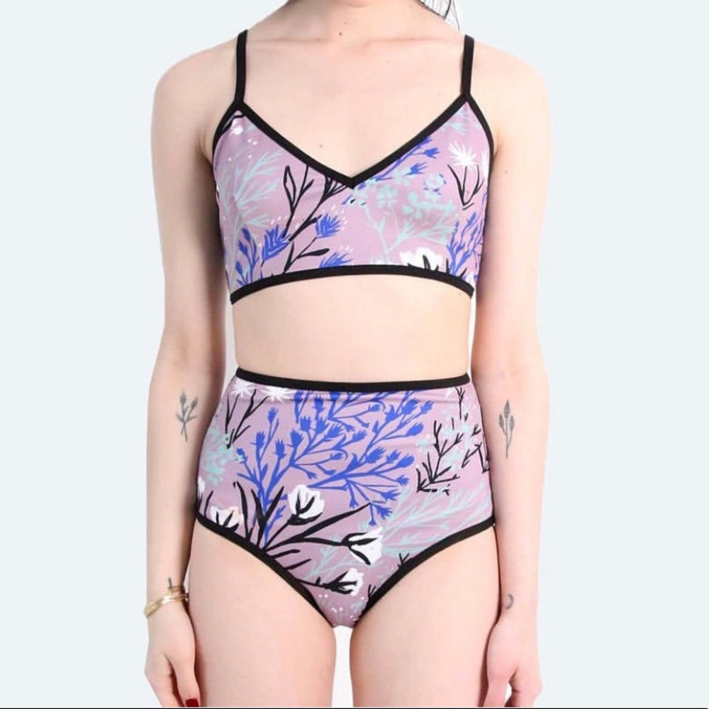 Thief and bandit high waisted cheeky swim bottoms
